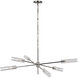 AERIN Casoria LED 45.75 inch Polished Nickel Radial Chandelier Ceiling Light, XL