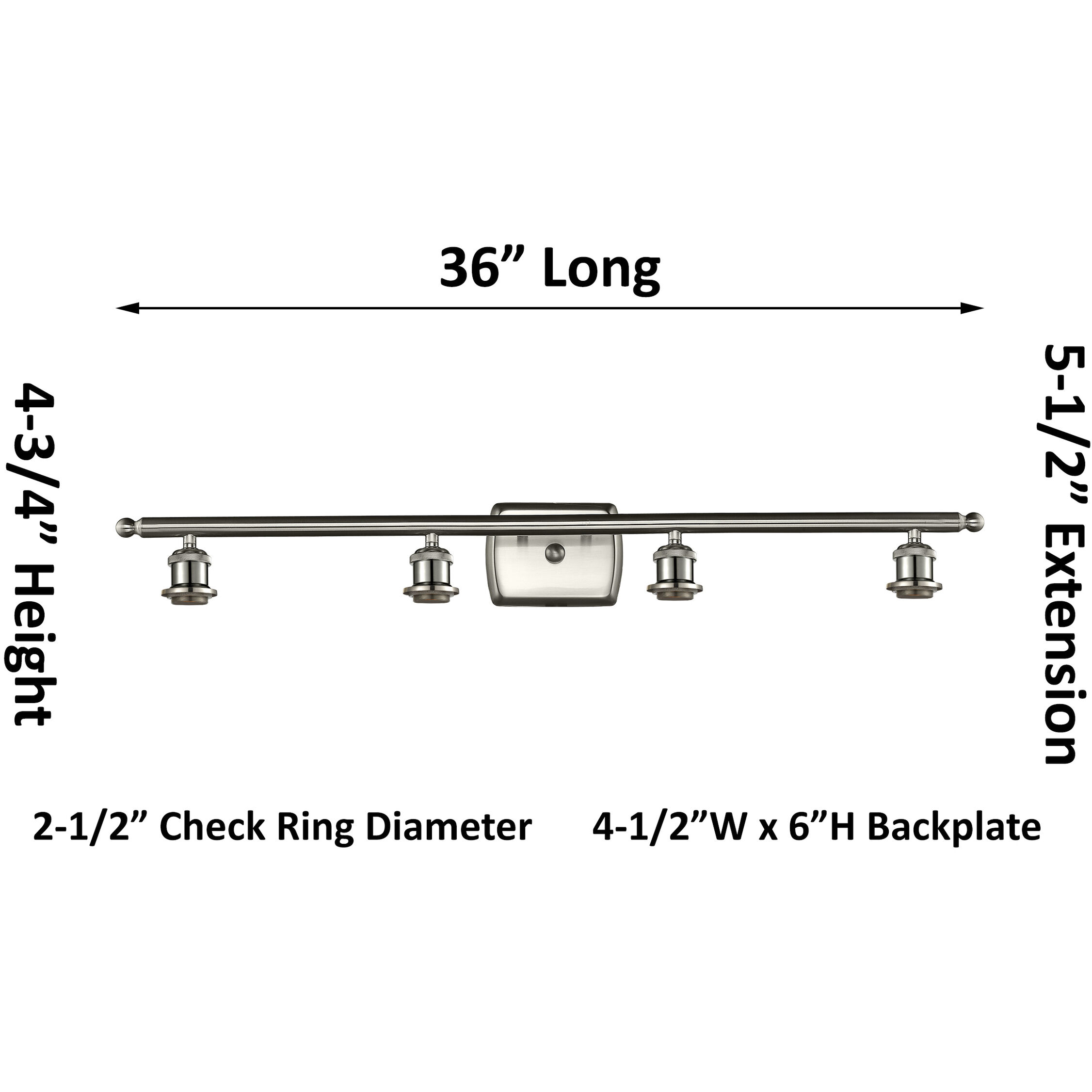 Ballston Farmhouse Rope 4 Light 36 inch White and Polished Chrome Bath Vanity Light Wall Light in Clear Glass with White Rope, Ballston