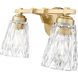 Andree 2 Light 16 inch Modern Gold Bathroom Vanity Wall Light