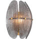 Marclaire 1 Light 9.25 inch Legacy Brass Wall Sconce Wall Light in Grey Textured Handmade Glass