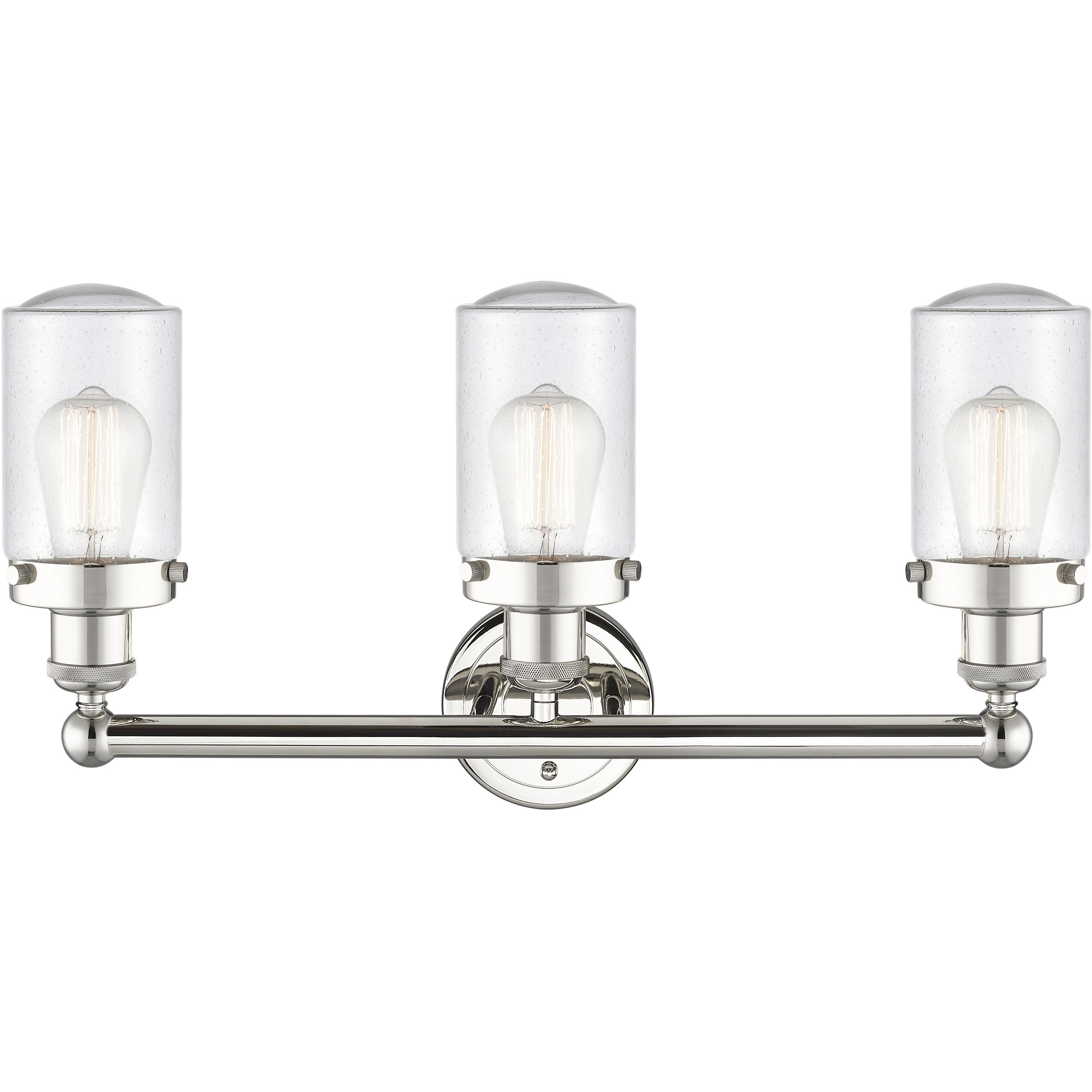 Dover 3 Light 24.5 inch Polished Nickel Bath Vanity Light Wall Light in Seedy