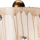 Pome 26 inch 60.00 watt Cream And Putty With Gold Leafed Table Lamp Portable Light, Flambeau