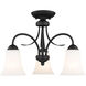 Ridgedale 3 Light 18 inch Black Convertible Dinette Chandelier/Ceiling Mount Ceiling Light