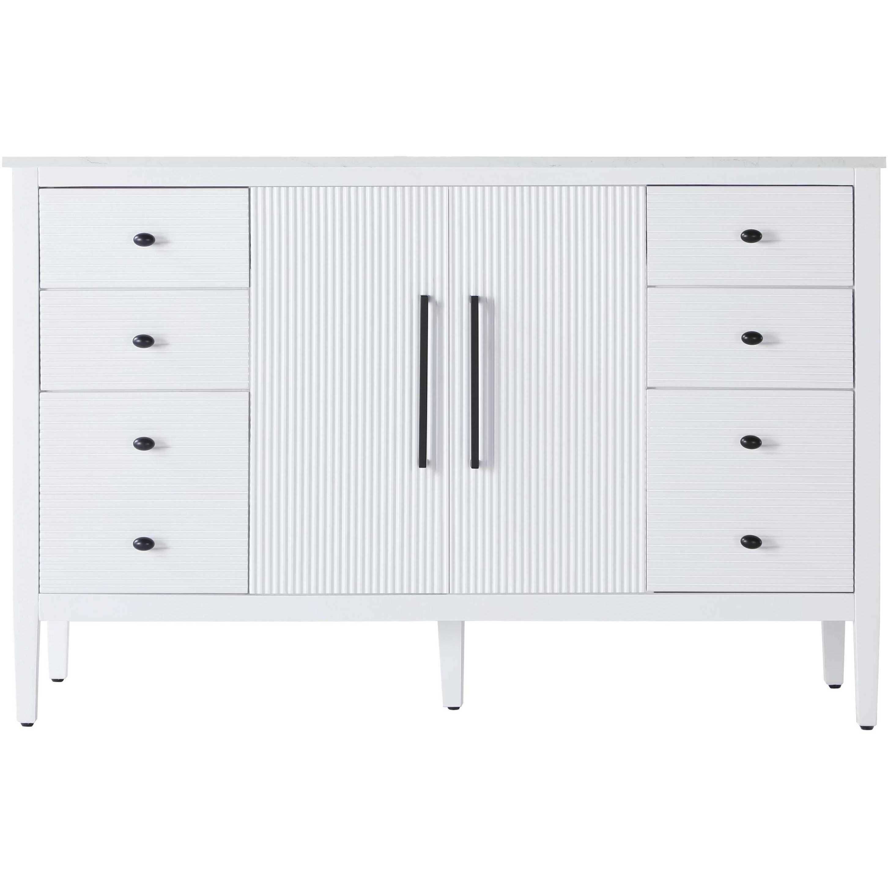 Blakely 54 X 34 inch White Bathroom Vanity Cabinet