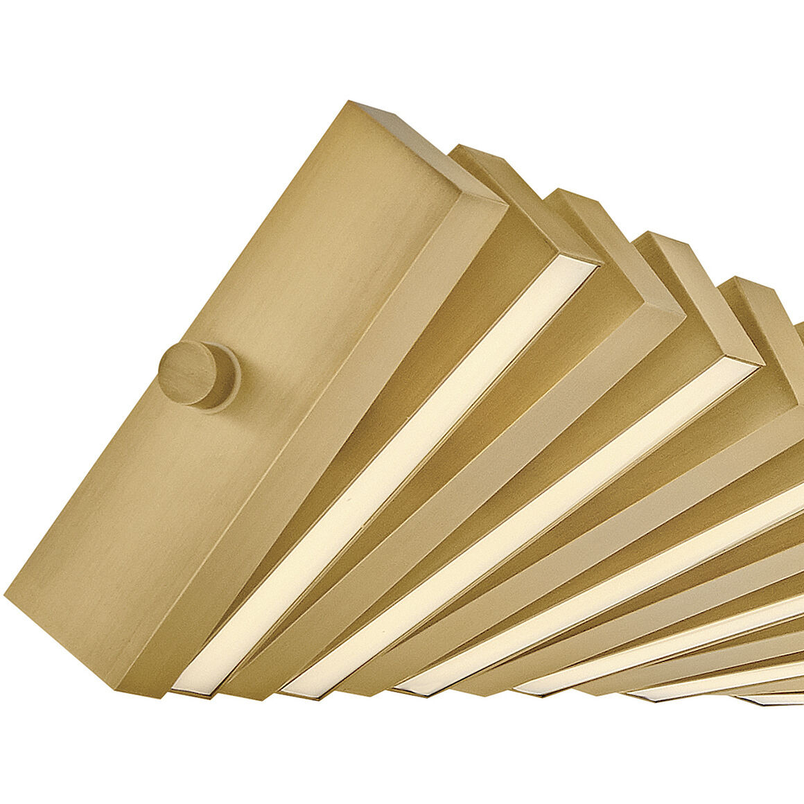 Stitch LED 58.75 inch Lacquered Brass Chandelier Ceiling Light