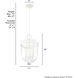 Belltown 3 Light 11 inch Rustic White Pendant Ceiling Light