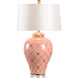 Shayla Copas 33 inch 100.00 watt Coral Glaze/Metallic Gold/Clear Table Lamp Portable Light