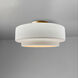 Radiance Collection - Tier LED 12 inch Gloss White Semi-Flush Ceiling Light, Form+Finish+Function