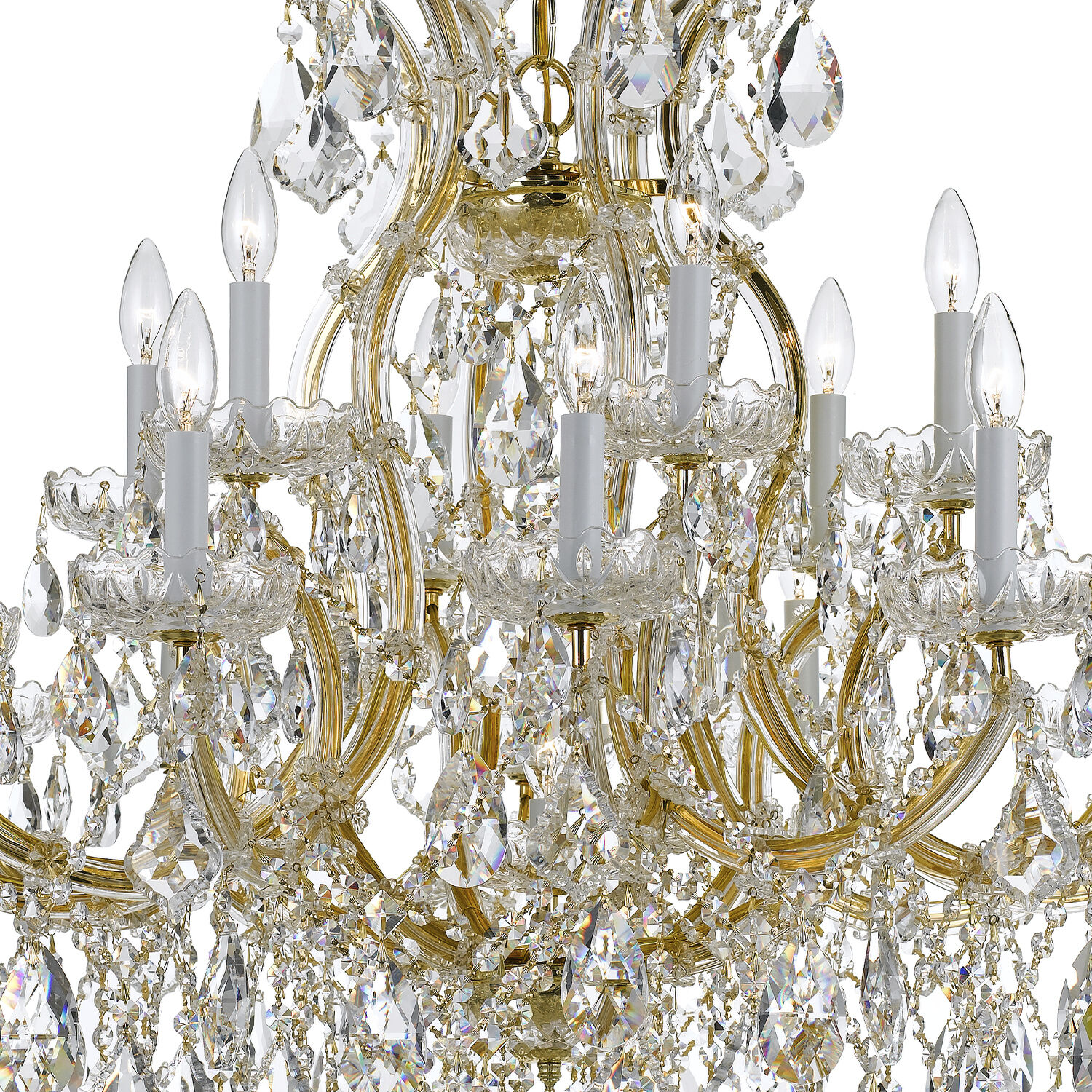 Maria Theresa 19 Light 38 inch Gold Chandelier Ceiling Light in Clear Hand Cut