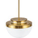 Dahlia 1 Light 12 inch Brushed Brass Pendant Ceiling Light
