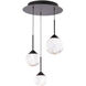 Beyond Quest LED 12 inch Black Multi-Light Pendant Ceiling Light, Beyond