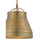 Lumley 1 Light 13 inch Antique Brass Pendant Ceiling Light