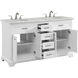 Americana 60 X 35 inch White with Carrara White Marble Vanity Set