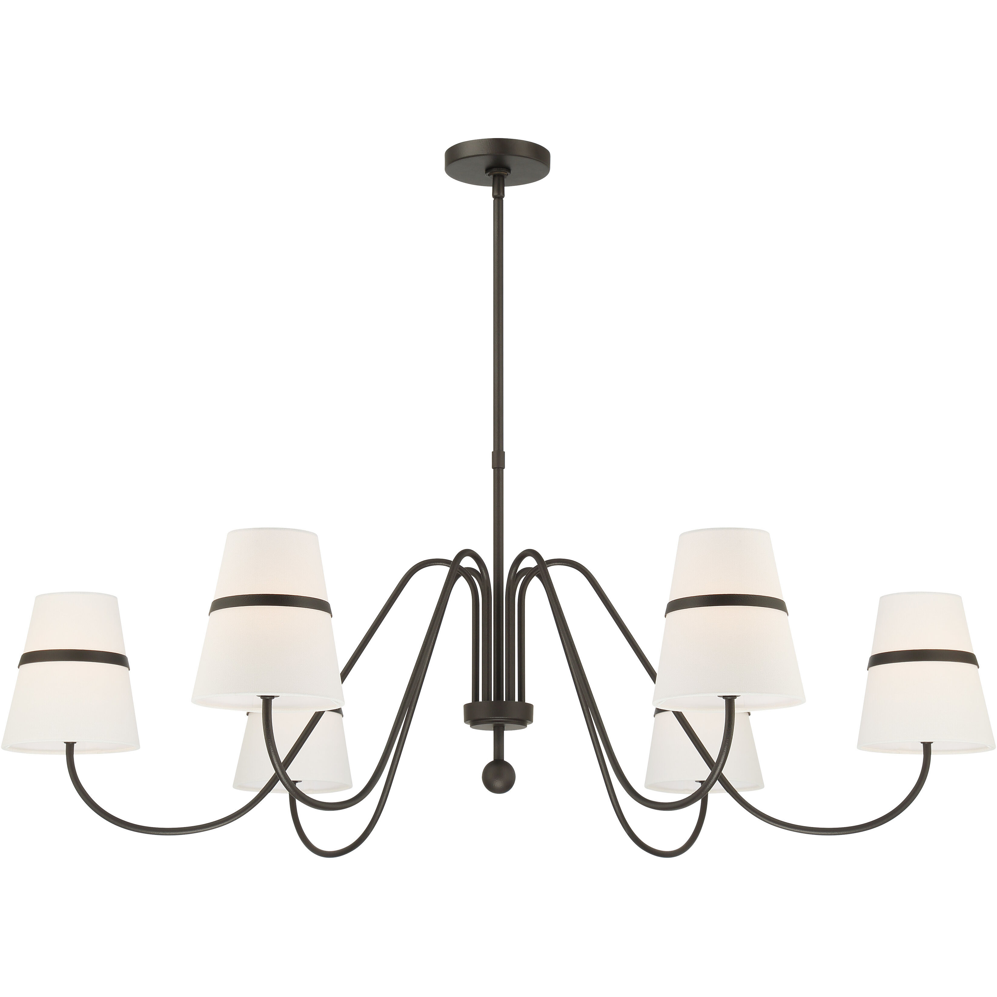 Althia 6 Light 43.75 inch Textured Dark Bronze Chandelier Ceiling Light