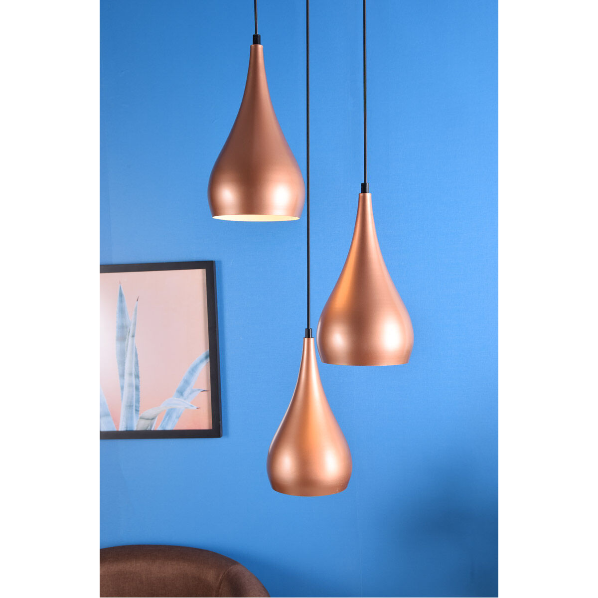 Nora 3 Light 14.5 inch Honey Gold Pendant Ceiling Light
