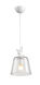 DU Series 7 inch Pendant Ceiling Light, Black Frame, White Bird on Top