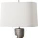 Free Flowing 28.5 inch 150.00 watt Tarnished Nickel Glaze and Clear Crystal Table Lamp Portable Light