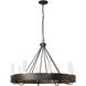 Banded Ring 8 Light 32 inch Ink Chandelier Ceiling Light in Clear