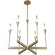 Lilium 6 Light 30.3 inch Modern Brass Chandelier Ceiling Light