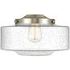 Franklin Restoration Bridgeton 1 Light 12 inch Brushed Satin Nickel Mini Pendant Ceiling Light in Incandescent, Seedy