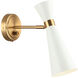 Blaze Wall Sconce Wall Light in Aged Gold Brass and White