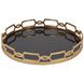Kyron Bright Gold with Black Glass Tray