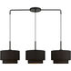 Sentosa 3 Light 49 inch Black Linear Chandelier Ceiling Light, Large