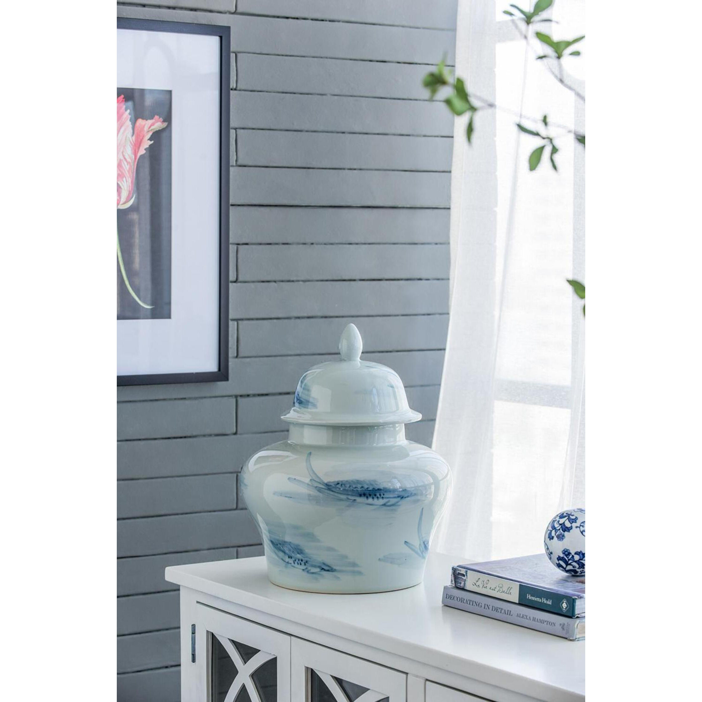 Koi 17.9 X 14 inch Vase