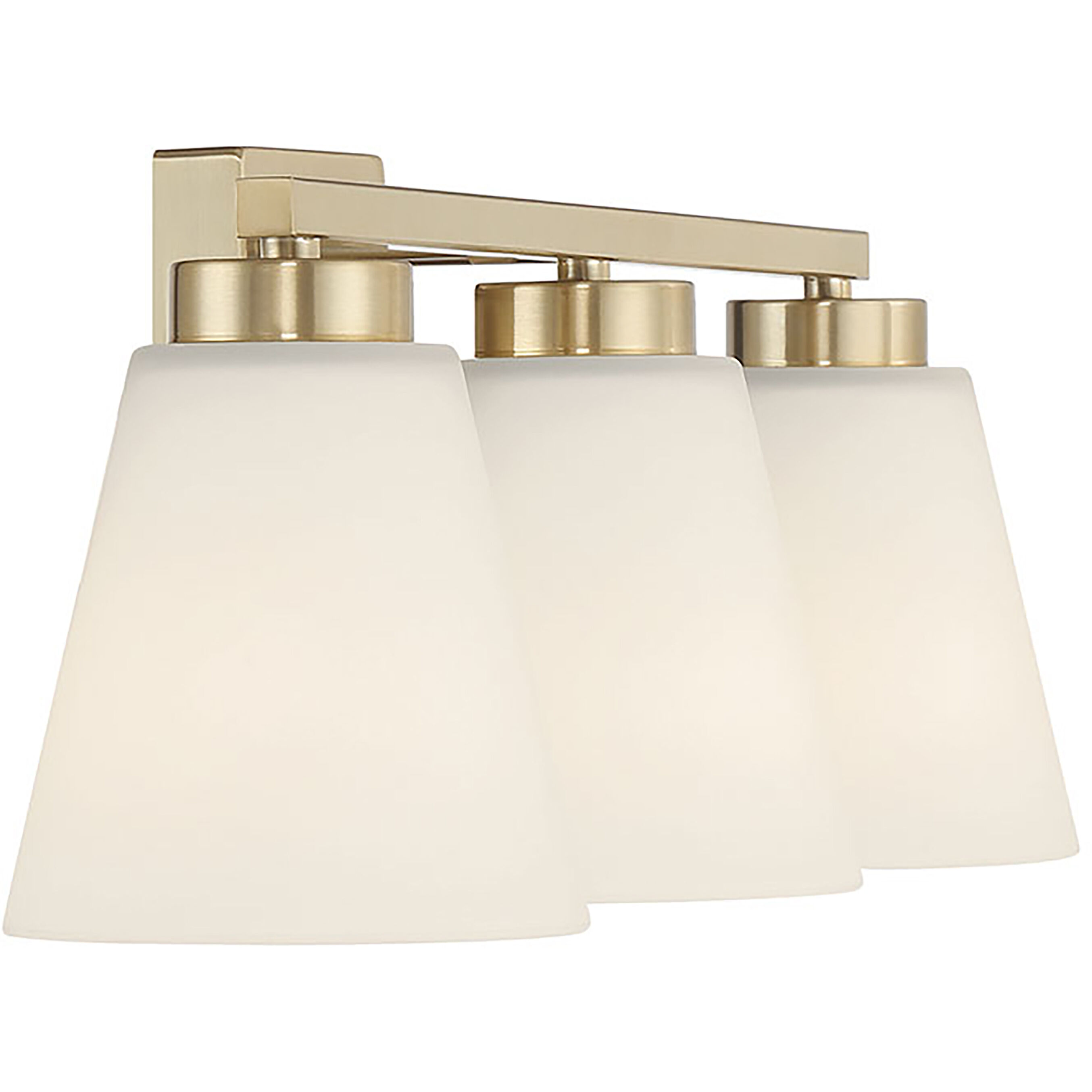 Strayhan 3 Light 22 inch Modern Gold Bathroom Vanity Light Wall Light