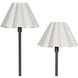 Polly 56 inch 60.00 watt Blackened Brass Floor Lamp Portable Light in White Scalloped Shade
