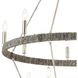 Abaca 14 Light 36 inch Polished Nickel with Gray Chandelier Ceiling Light