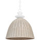 Kahn 1 Light 22 inch Gesso White Pendant Ceiling Light