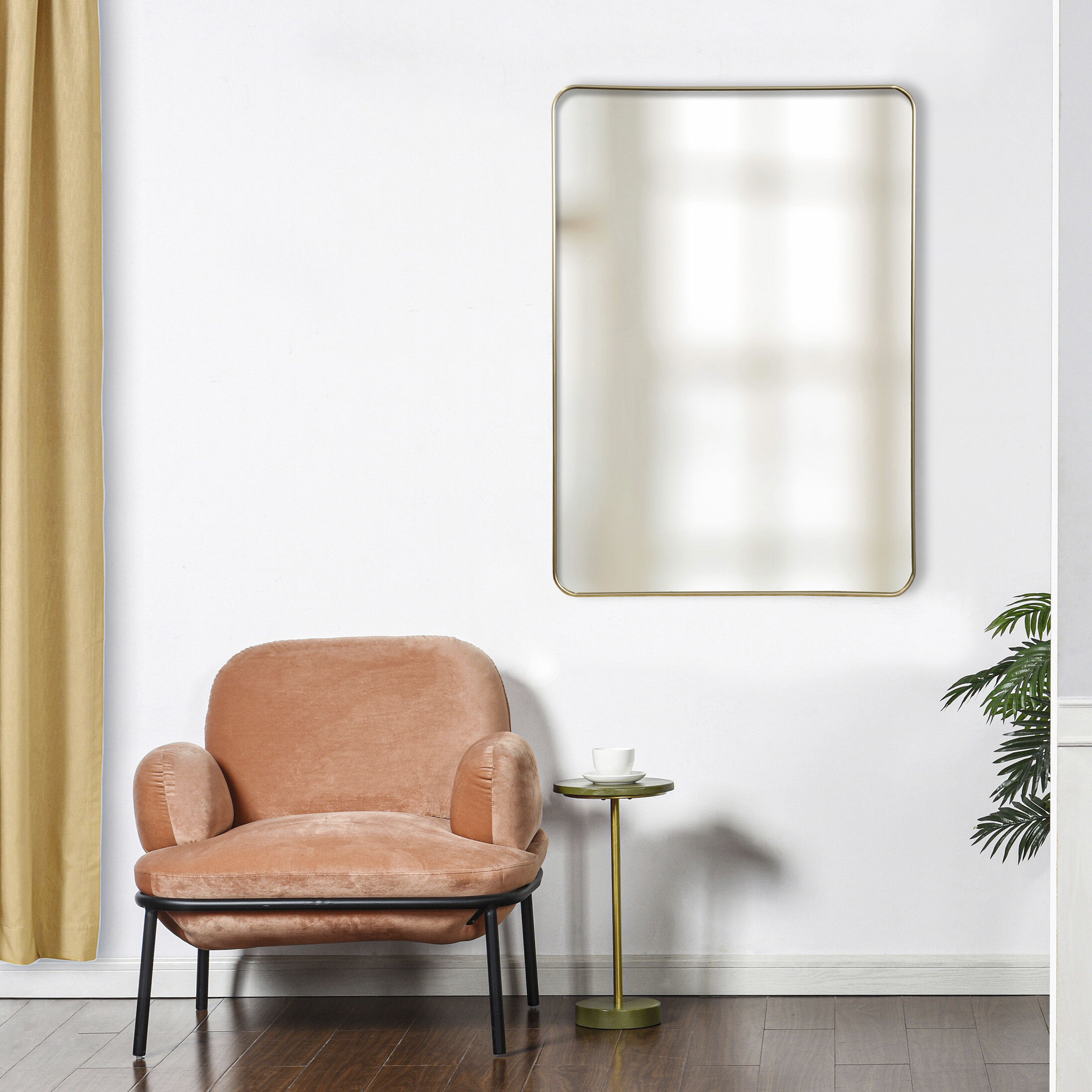 Kellye 40 X 30 inch Gold Wall Mirror