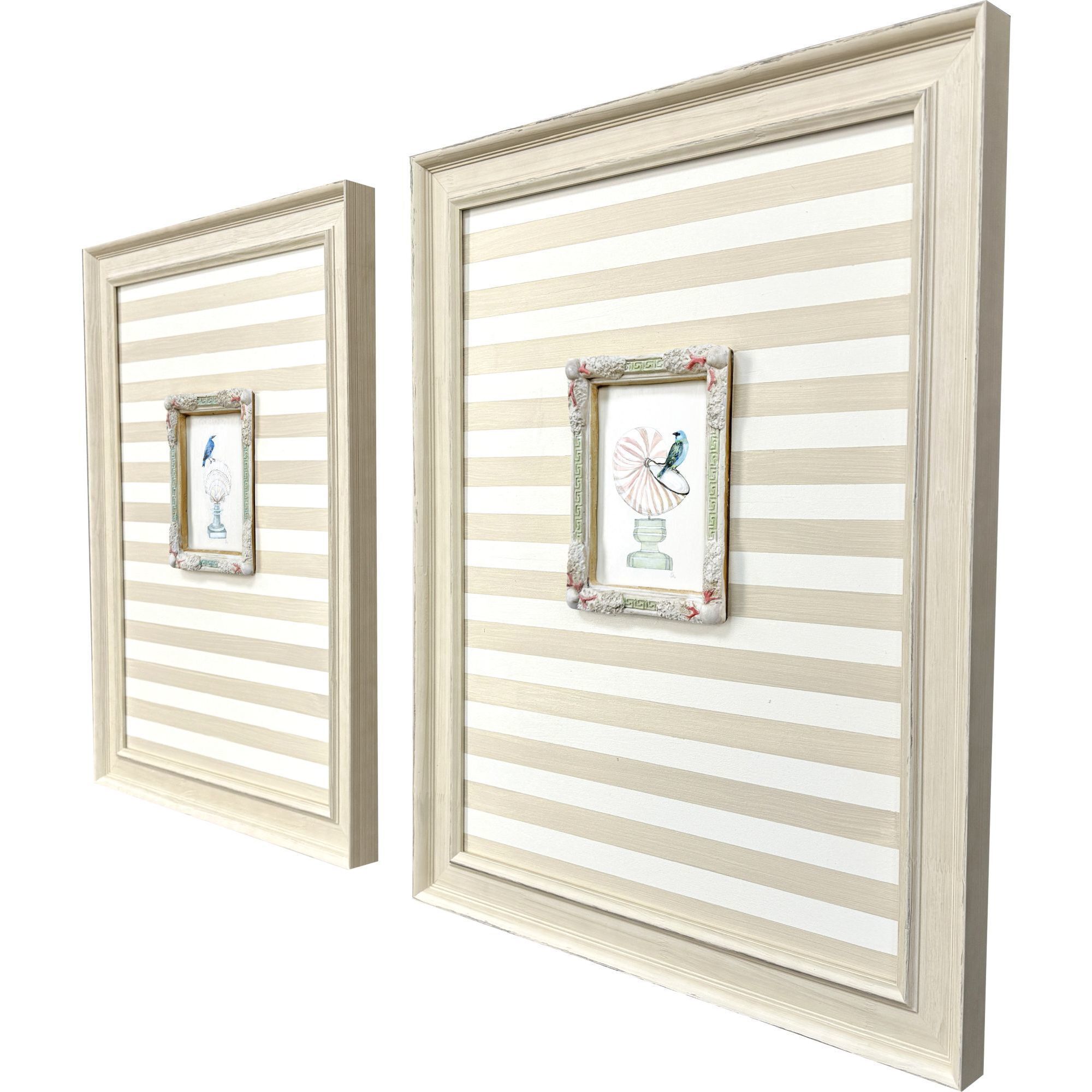 Underwater Collage Blue and Green and Orange and Yellow Framed Art, The Studio