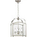 Chapman & Myers Archtop 4 Light 14.5 inch Polished Nickel Lantern Pendant Ceiling Light, Small