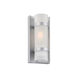 Apollo 1 Light 10 inch Brushed Silver Exterior Wall Mount