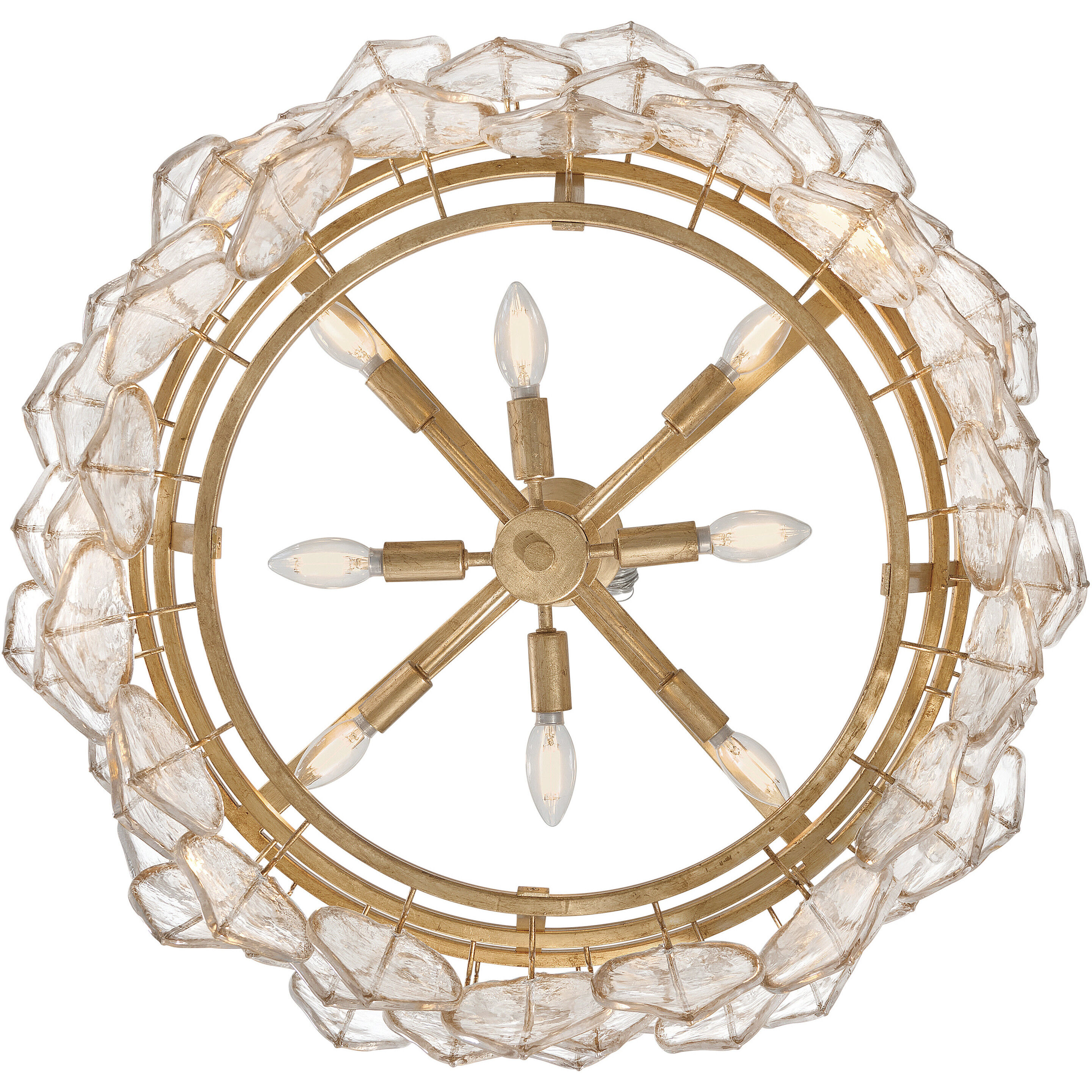Amira 8 Light 30.25 inch Distressed Brass Chandelier Ceiling Light