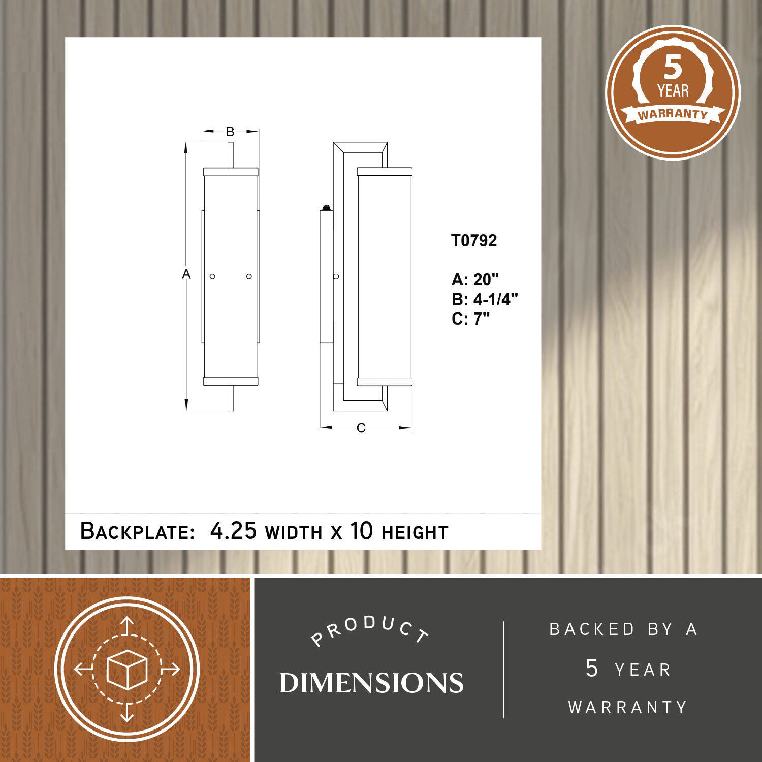 Morgan Park 1 Light 20 inch Warm Brass Outdoor Wall