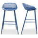 Piazza 37 inch Blue Outdoor Barstool