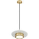 Ludo Pendant Ceiling Light in Matte White and Modern Gold