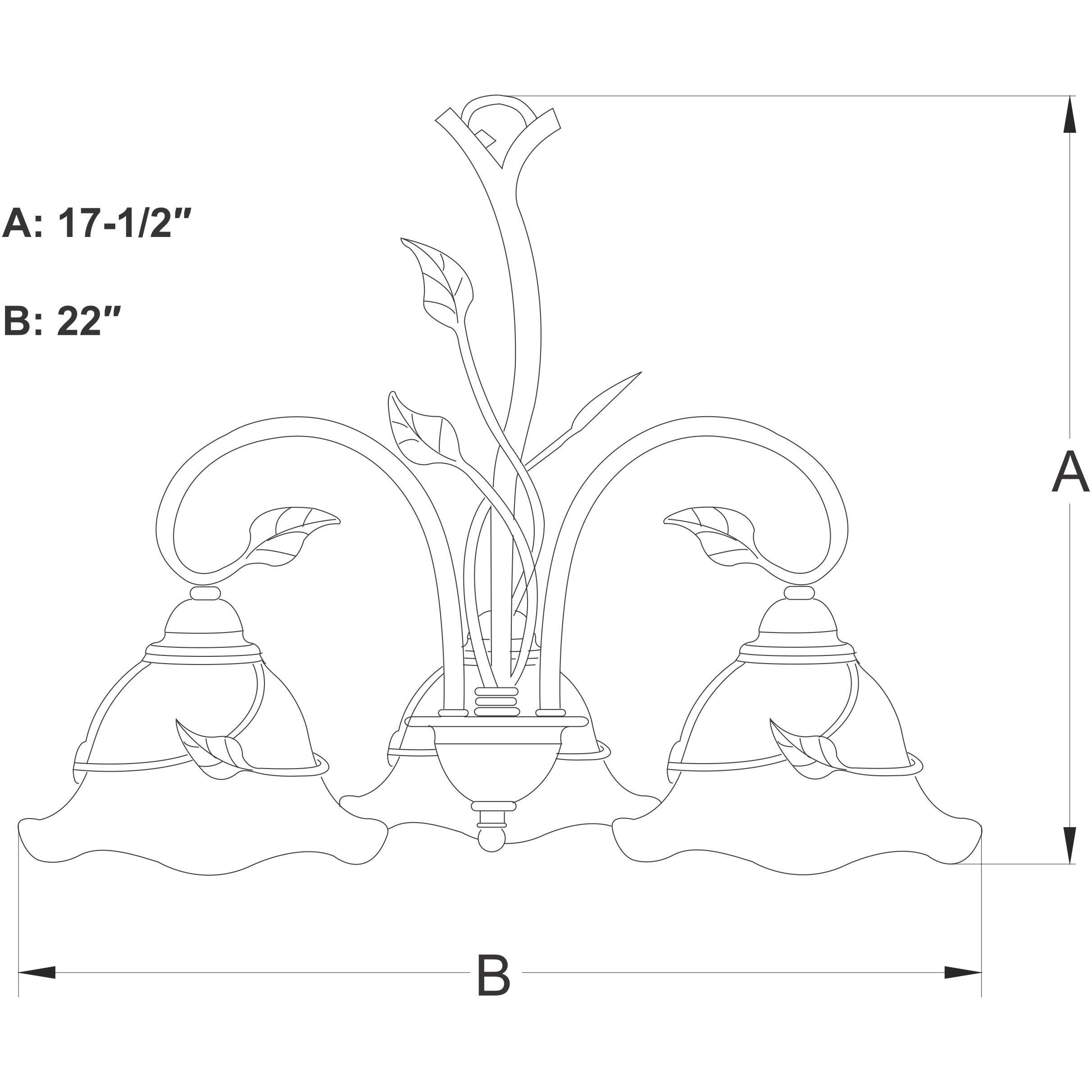 Vine LED 22 inch Oil Shale Chandelier Ceiling Light