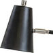 Aria 19 inch 6.20 watt Black and Satin Nickel Clip-On Table Lamp Portable Light