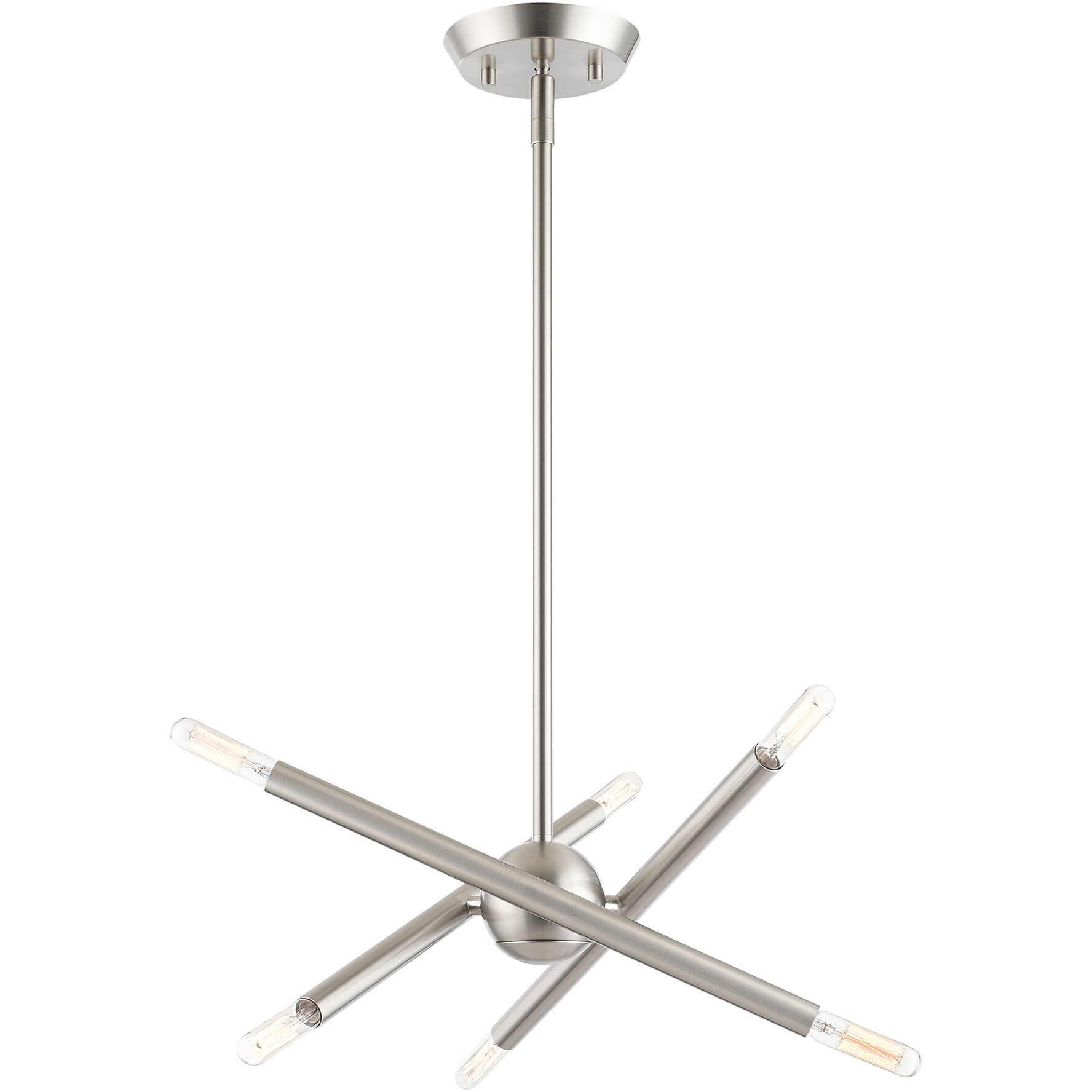 Soho 6 Light 13 inch Brushed Nickel Chandelier Ceiling Light