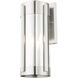 Sheridan 3 Light 19 inch Brushed Nickel Outdoor Wall Lantern