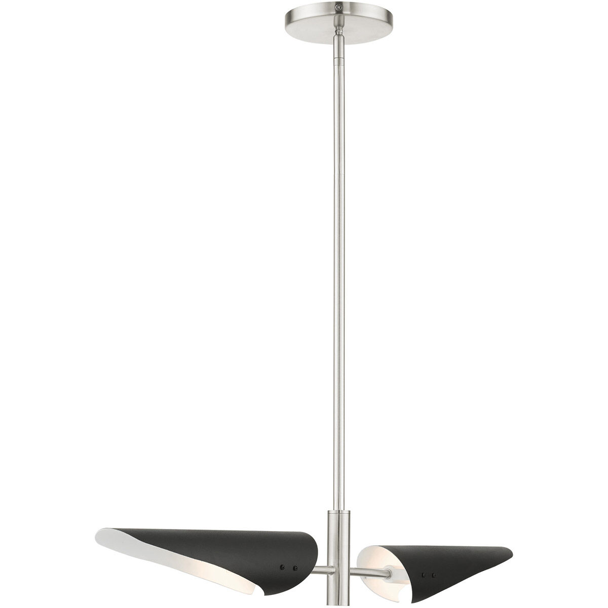 Capistrano 2 Light 38 inch Brushed Nickel Linear Chandelier Ceiling Light