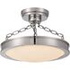 Cameron 1 Light 16.5 inch Polished Nickel Semi-Flush Mount Ceiling Light