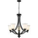 Lagoon 5 Light 26.5 inch Matte Black Chandelier Ceiling Light