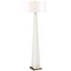 Rosin 66.25 inch 150 watt Frosted White Acrylic with Antique Brass and Black Floor Lamp Portable Light