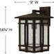 Tucker Outdoor Wall Mount Lantern in Oil Rubbed Bronze, Medium