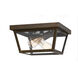 Rue De Royal 2 Light 11.5 inch Industrial Bronze Flush Mount Ceiling Light